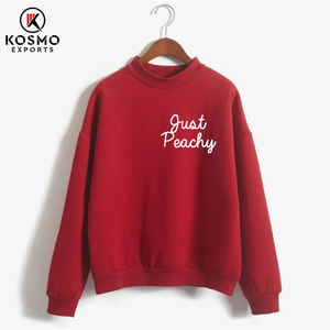 Wholesale Fall Printed 2024 Custom LOGO Blank Women Corduroy Pullover <b>Crewneck</b> Sweatshirt for Women - Product Image 5