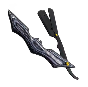 Beaux rasoirs de barbier en acier inoxydable noir pour enlever la barbe Outils de nettoyage de qualité industrielle - Product Image 2