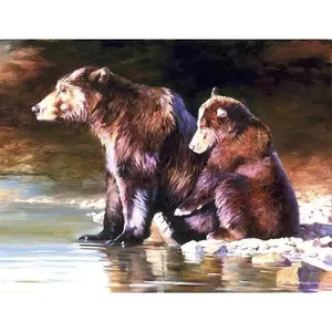 Julie T Chapman Wildlife Art RW-JTC007AT Ours Accent Décor Carrelage pour Décoration Murale - Product Image 1