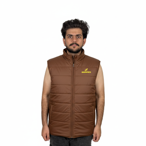 Gilet matelassé épais et chaud, personnalisé, formel, à capuche, respirant, multi-poches, sans manches, grande taille, veste matelassée pour homme - Product Image 1