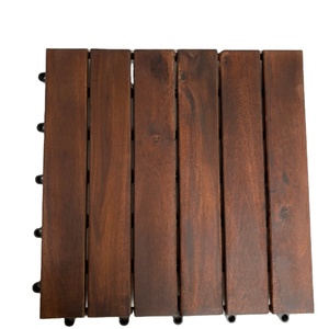 ไม้อาเคเซียแบบดั้งเดิมที่ทันสมัยพื้นกันลื่นกันน้ำ6-SLAT กลางแจ้ง pavers เรียบสำหรับใช้กลางแจ้ง - Product Image 1