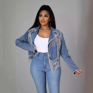 2025 nouveau coréen haute rue mode vert lavé Denim veste pour femmes lâche bouton manteaux avec respirant imprimé techniques - Product Image 3