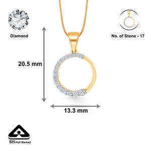 สร้อยคอจี้เพชรและทองคำคลาสสิคเซนเซอร์เคิร์ลสำหรับผู้หญิง - Product Image 5