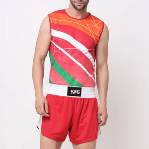 Ropa de Boxeo Lista para Competencia, para Luchadores de Artes Marciales, Cómoda, Duradera, Transpirable, de Poliéster/Nailon - Product Image 4