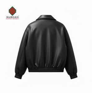 Blouson aviateur A2 pour homme, marron bordeaux |   Cuir de mouton fait main |   Aviateur classique |   Doublure en laine d'hiver décontractée |   Offrez-lui un cadeau - Product Image 6