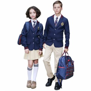 Uniforme Scolastica per Bambini, Abbigliamento Formale Personalizzato in Poliestere, Gilet, Camicia, Cravatta, Gonna a Quadri, Pantaloni per Scuola Primaria e Secondaria - Product Image 5