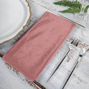 Servilleta DE MESA DE BODA Rosa polvoriento de lujo 20 ''* 20'' Servilletas de cena de terciopelo lavables suaves para Hotel - Product Image 5