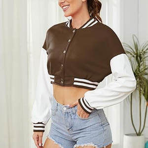 Veste de survêtement courte pour femmes, logo personnalisé, vente chaude, confortable et respirante, vestes de survêtement courtes pour femmes - Product Image 3