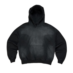 เสื้อฮู้ดผ้าเทอร์รี่สไตล์ฝรั่งเศสผ้าปะติดเสื้อสวมหัวมี450แกรมผ้าคอตตอนขนาดใหญ่ไม่ซีดจางใส่ลำลองโอเวอร์ไซส์ - Product Image 1