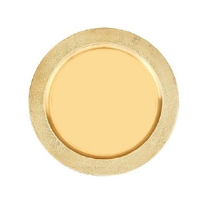 Latón hecho a mano redondeado para placa de cargador Ins diseño utensilios de catering platos económicos para fiestas de boda - Product Image 1