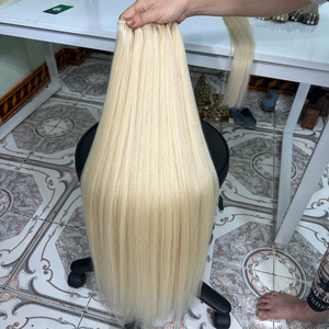 613 Blonde Bundles de Cheveux Humains Raides Tissage Brésilien Double Trame Extensions de Cheveux Bruts Non Transformés Cheveux Vierges Naturels - Product Image 1