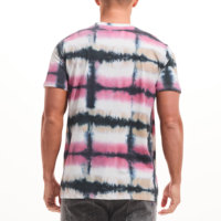 Camisetas personalizadas con efecto tie-dye para hombre, artículo de moda urbana para el verano, transpirable, de secado rápido, tejido de punto, 100% algodón, cuello redondo.
