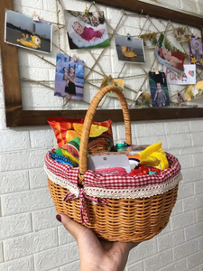 Cesta de picnic de ratán respetuosa con el medio ambiente Cesta de camping de ratán Precio competitivo Productos naturales de alta calidad - Product Image 2