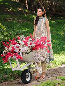 Nouvelle Georgette brodée pakistanaise avec appliques de perles Collection de costumes en organza Dupatta imprimés numériques - Product Image 2