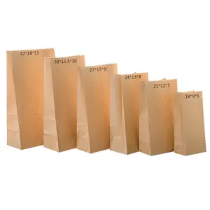 Custom White Paper Lunch Bags Biodegradable Grease Resistant Waxed Bakery Paper Bags