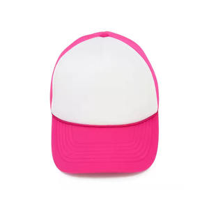 Casquette de camionneur brodée avec logo personnalisé Casquette de baseball 5 panneaux de couleur unie avec maille de style sportif vente en gros à bas prix - Product Image 3