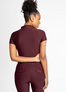 Chemise de base pour sports équestres pour femmes, légère, à manches courtes, respirante, vêtements d'équitation, chemise de base respirante OEM - Product Image 5
