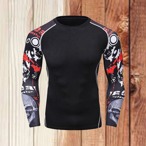 เสื้อรัดกล้ามเนื้อผ้าย้อมสีพื้นระบายอากาศได้ดีสำหรับผู้ชายเสื้อออกกำลังกายเล่นฟิตเนสเพาะกาย - Product Image 3