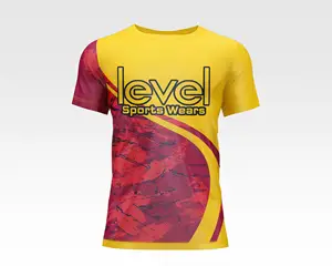 Venta al por mayor de impresión personalizada de poliéster Fit Running Travel Sport T-shirt sublimación camisetas