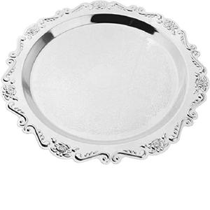Bandeja redonda de Metal negra para servir café y té, mesa de comedor, para casa, oficina, fiesta, boda, gran oferta - Product Image 3