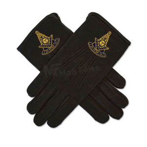 Guantes Masónicos de Algodón Hechos a Medida con Diseño OEM, Guantes de Uniforme para Ceremonia de Buena Calidad con Etiqueta Privada - Product Image 5