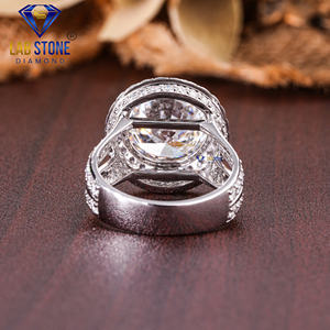 Lab-Stone Party Wear Anillo de diamantes 7.044 TDW Diamante de corte redondo Oro blanco de 18kt Color DE LA EF-VS - Product Image 4