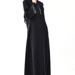 Abaya suelta con cinturón Traje musulmán de lujo Vestido abaya de diseñador de alta calidad Diseño al por mayor Exportador de Pakistán Bata barata - Product Image 4