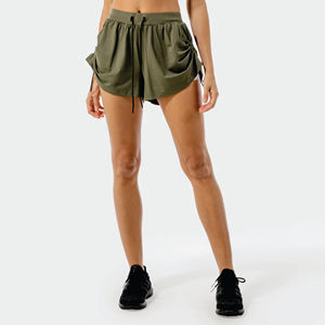 96% ylon 4% Spandex rue it IGH aisted omen haki Lux 2 In 1 horhorts con ididden ococket EN EL Lining ayer reathable. - Product Image 2