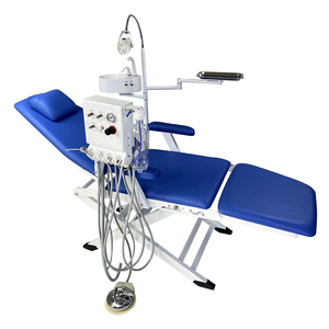 LK-A37A складной портативный стоматологический стул с лампой и подносом - Product Image 1