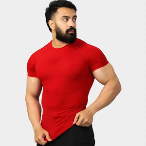 100% algodón compresión gimnasio camiseta músculo Fitness ropa de entrenamiento - Product Image 2