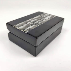 Cajas de laca negra impresionante caja lacada de alto brillo laca decorativa para hotel resort en casa - Product Image 6