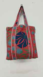 Women Boho Hippie Suzani Embroidery Handmade Hand-Stitched Vintage Shoulder Shopping Kantha Large Capacity Soft Eco-Friendly - Product Image 4