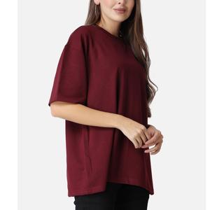Camisetas de algodón antiarrugas de último diseño para mujer, camisetas de cuello redondo cortas informales con servicios OEM de buen Material de baja tasa - Product Image 2
