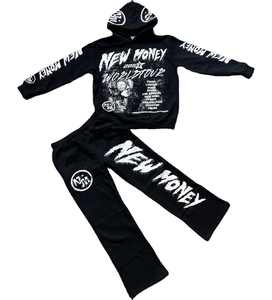 Survêtement surdimensionné en coton éponge de qualité supérieure, respirant, nouvelle arrivée 2026, logo personnalisé imprimé à l'écran, pour hommes - Product Image 6