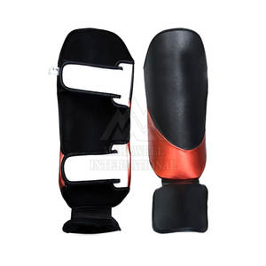 Bas prix meilleure qualité Design protège-tibias en cuir véritable équipement de boxe protège-tibias personnalisés - Product Image 4