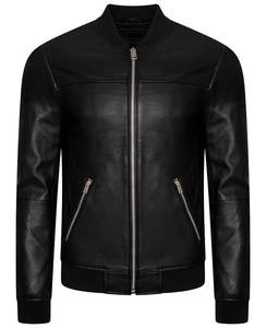 Chaqueta de cuero marrón suave al tacto para hombre hecha con cuero de primera calidad disponible en colores personalizados chaqueta de moda con cierre de cremallera - Product Image 3