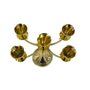 Fantaisie Design Table Décor Candélabre Vintage Métal Laiton Menorah Bougeoir Pour La Décoration Intérieure Bougie Brin À Prix Abordable - Product Image 5