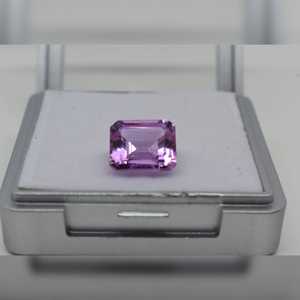 เพชรเทียมสีชมพูเจียระไนจากมรกตทรงหลวมได้รับการรับรองคุณภาพสูง - Product Image 2