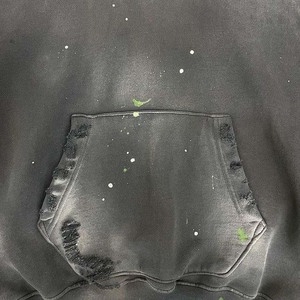 เสื้อฮู้ดดี้ผู้ชายแบบสวมหัว ลายฟอกสีสไตล์วินเทจ ปักลายแบบดิสเทรส ผ้าฝ้าย 100% ไซส์ XL - Product Image 5