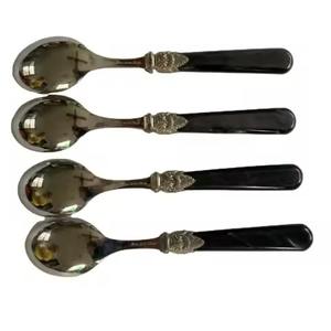 Best Handmade Gold Color Aluminium <b>Coffee</b> <b>Spoon</b> Flatware Cutlery Garden Kitchen Tabletop Desert Ware Custom Design - Product Image 2