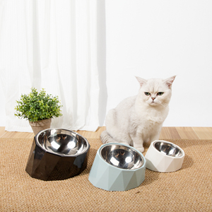 Alimentador para animais de estimação antiderrapante à prova de derramamento por atacado em aço inoxidável + melamina - Product Image 6