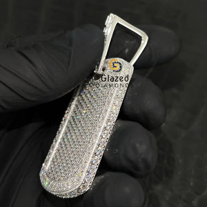 Superbe pendentif en diamant à la mode personnaliser et bijoux personnalisés fabriqués en argent sterling 925 avec des diamants cultivés en laboratoire - Product Image 5