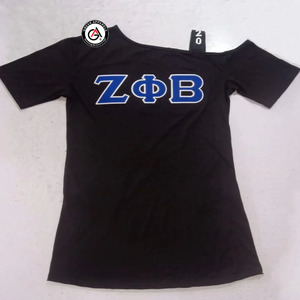 Zeta phi Beta เสื้อยืดสตรีปักลายสโมสร ZB เสื้อยืดสไตล์ที่กำหนดเอง - Product Image 1