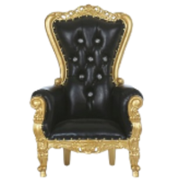 Chaises de trône pour enfants de style japonais antique couleur or et noir Mini chaises de trône super confortables pour les meubles de salon à la maison