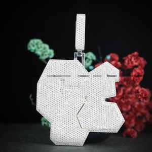 Fancy Shape Moissanite Wedding Gift Pendant <b>for</b> <b>Men</b> Women 925 Sterling <b>Silver</b> Hip Hop Jewelry <b>for</b> Birthday Anniversary Gift - Product Image 3