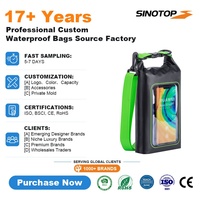 SINOTOP 2L 500D PVC bâche Marine IP68 sac sec étanche avec étui de téléphone gonflable océan Pack pour le camping et la natation