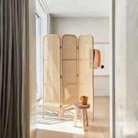 Séparateur de séparation de pièces en rotin naturel, partition de décoration pliable, mobiles, pour la maison, de salon