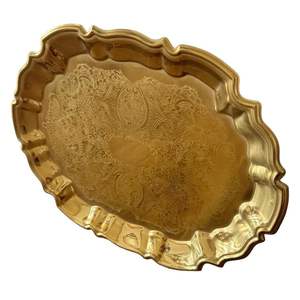 Plateau en métal de designer le plus vendu, plateau de service en aluminium vintage personnalisé, forme et taille personnalisées - Product Image 2