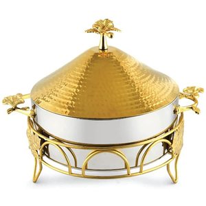 Ensemble de 3 casseroles isolées en acier inoxydable servant une marmite à double paroi Vaisselle pour dîner royal Hotel - Product Image 3