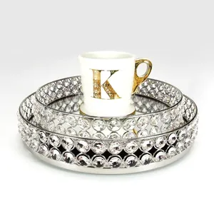 ถาดโลหะทำมือทันสมัยสำหรับตกแต่งโต๊ะ ถาดโลหะสีเงินดีไซน์เนอร์ งานแฮนด์เมดสุดฮิต Zahid Exports ผลิตในอินเดีย รุ่น Model - Product Image 2